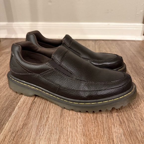Dr. Martens Other - Dr Martens UTAH Mens Dark Brown Leather Slip On Loafer Shoes Chunky Sz 11 Grunge